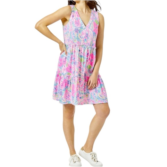 Lilly Pulitzer Lorina Swing Dress in Multi Flock Full of Fun - Picture 3 of 15